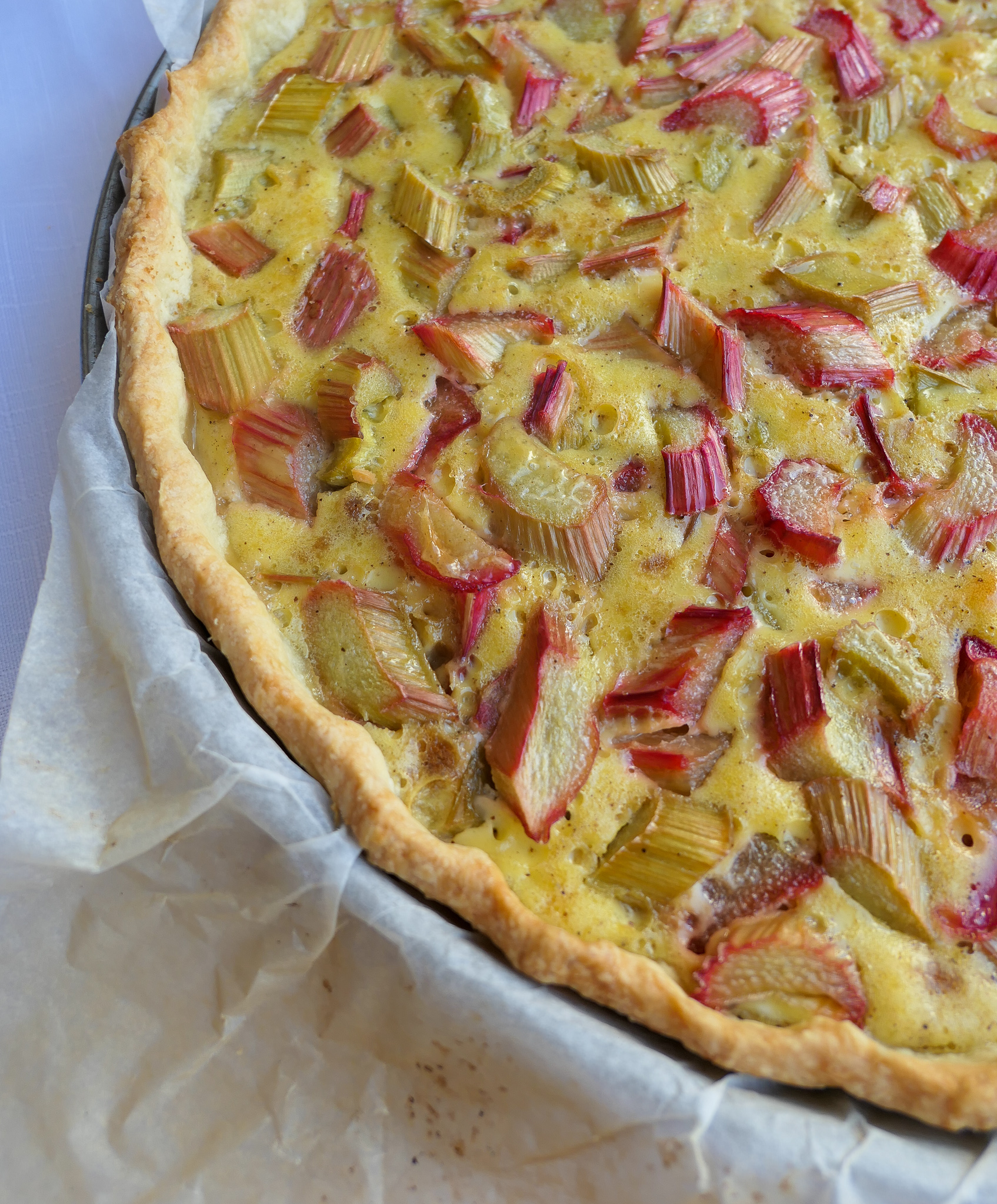 Swiss Rhubarb Tart (Rhabarberwähe)